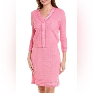 Nanette Lepore Cardigan Knit Sweater and Skirt Set Size Small